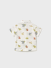 Mayoral Animal Shirt w/ Short Set {White/Sage}