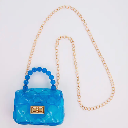 Sparkle Sisters Clear Jelly Purse {Blue}