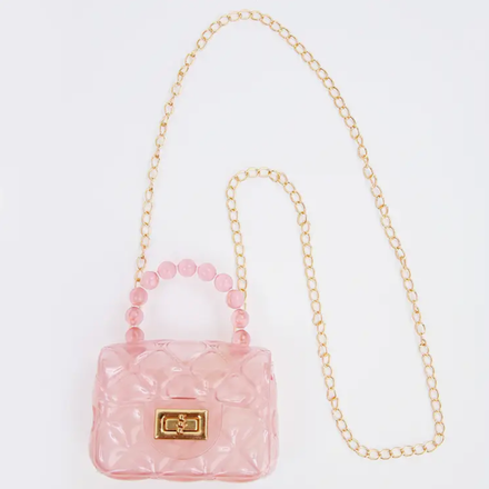 Sparkle Sisters Clear Jelly Purse {Pink}