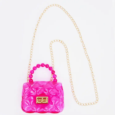 Sparkle Sisters Clear Jelly Purse {Hot Pink}