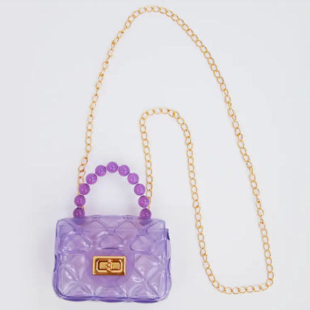 Sparkle Sisters Clear Jelly Purse {Lavender}