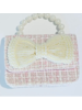 Sparkle Sisters Tweed Pearl Bow Purse {Pink}