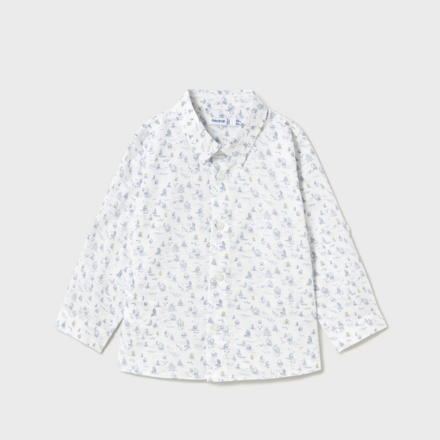 Mayoral Sailboat Shirt w/ Short Set {White/Royal}