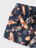 Mayoral Skateboard Shirt w/ Swim Trunk Set {White/Graphite}