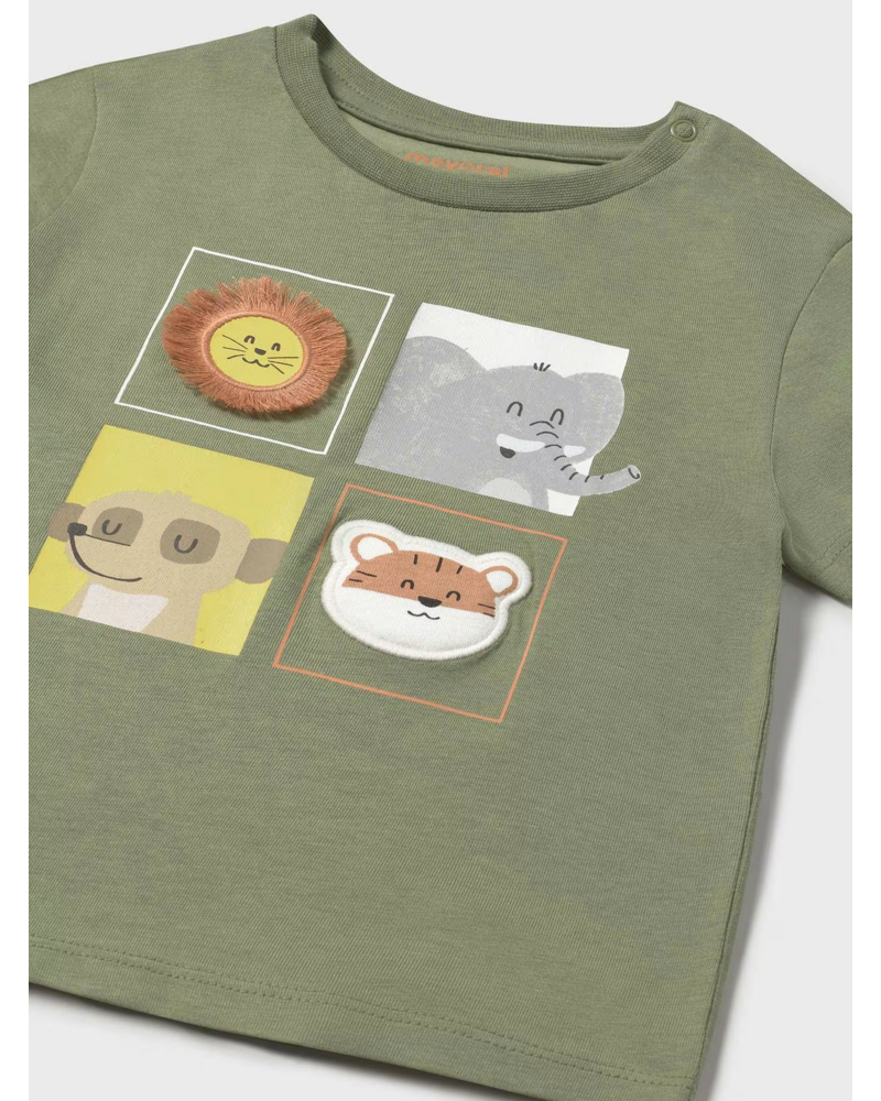 Mayoral Animal Shirt {Olive}