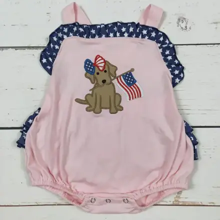 Sassy Kids Palace Patriotic Dog Bubble {Pink}