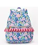 Sassy Kids Palace Floral Ruffle Backpack {Blue/Pink}
