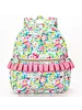 Sassy Kids Palace Floral Ruffle Backpack {Lime/Pink}