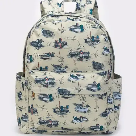 Sassy Kids Palace Mallard Ducks Backpack {Grey/Green}