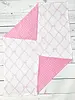 Sassy Kids Palace Bow Print Blanket {White/Pink}