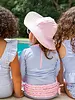 Ruffle Butts Seersucker LS Rash Guard Swimsuit w/ Ruffles {Periwinkle/Wht} S25
