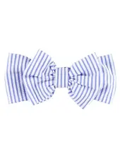 Ruffle Butts Seersucker Swim Bow Headband {Periwinklw/Wht}