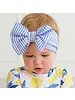 Ruffle Butts Seersucker Swim Bow Headband {Periwinklw/Wht}
