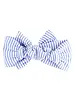 Ruffle Butts Seersucker Swim Bow Headband {Periwinklw/Wht}