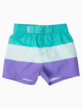 Rugged Butts Marine Color Block Swim Trunks {Lav/Mint/Grn}