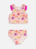 Ruffle Butts Cowboy Cutie Racerback Flutter Tankini 2Pc Swimsuit {Pink/Multi}