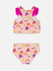 Ruffle Butts Cowboy Cutie Racerback Flutter Tankini 2Pc Swimsuit {Pink/Multi}