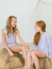 Ruffle Butts Magical Mermaid Scallop Hem LS Rash Guard 2Pc w/ Ruffles {Lav/Mint}