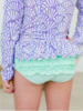 Ruffle Butts Magical Mermaid Scallop Hem LS Rash Guard 2Pc w/ Ruffles {Lav/Mint}