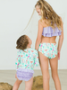 Ruffle Butts Mermaid Princess LS Rash Guard 2Pc Swimsuit w/ Ruffles {Lav/Mint}