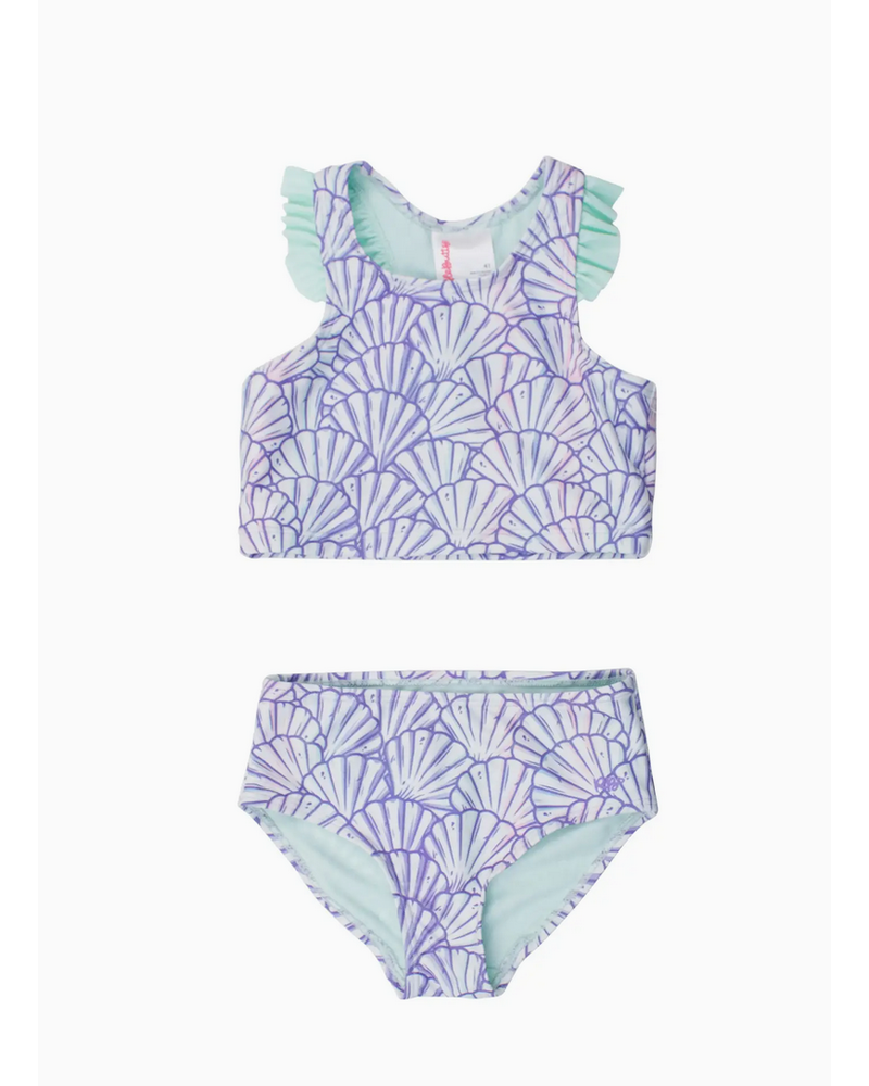 Ruffle Butts Magical Mermaid Racerback Flutter Tankini 2Pc Swimsuit {Lav/Mint}