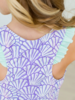 Ruffle Butts Magical Mermaid Racerback Flutter Tankini 2Pc Swimsuit {Lav/Mint}