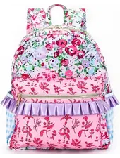 Sassy Kids Palace Floral Ruffle Backpack {Lavender/Pink}