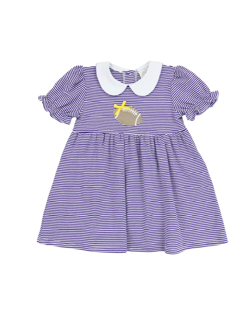 Cypress Row Purple Stripe Tailgate Dress {Wht/Purp}
