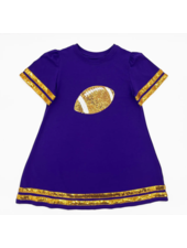 Blended Spirits Sequin Football Dress {Purple/Gold}