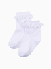 Ruffle Butts Lace Ruffle Frilly Socks 3Pk  {White}
