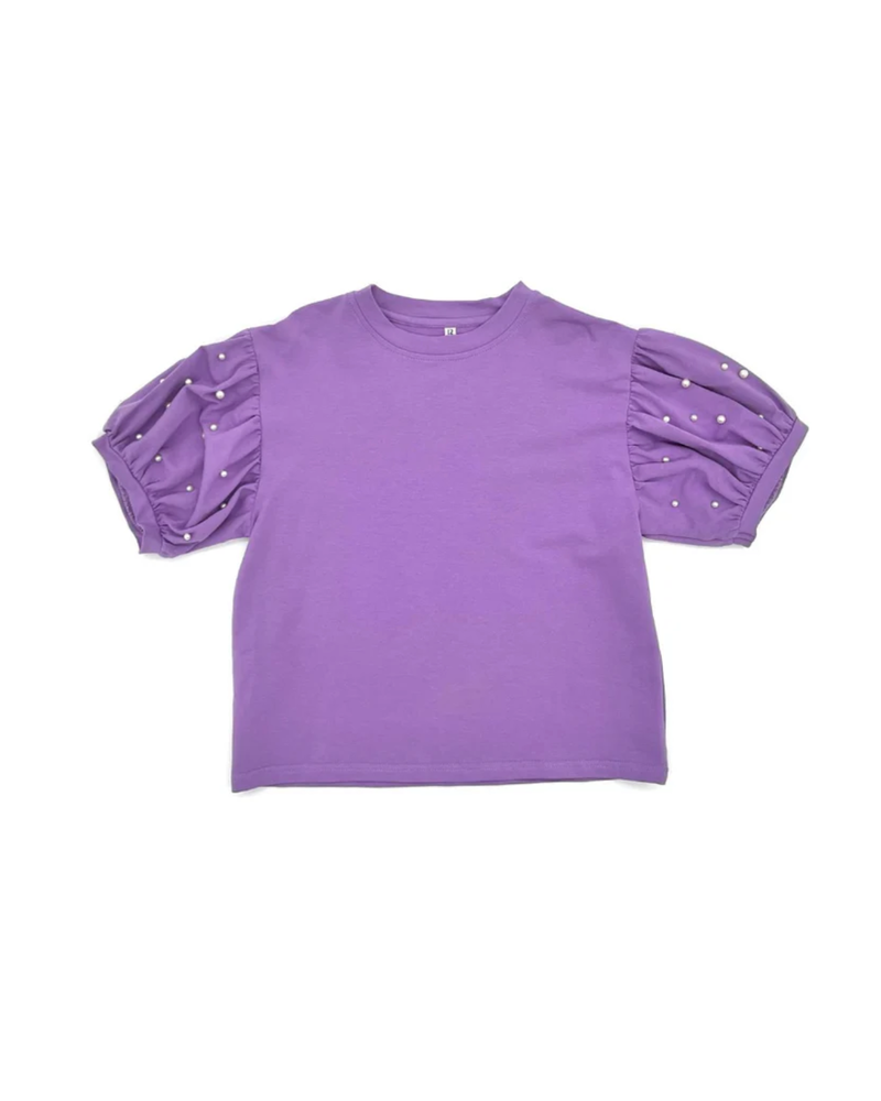 Blended Spirits Pearl Puff Sleeve Skirt Set {Purple}