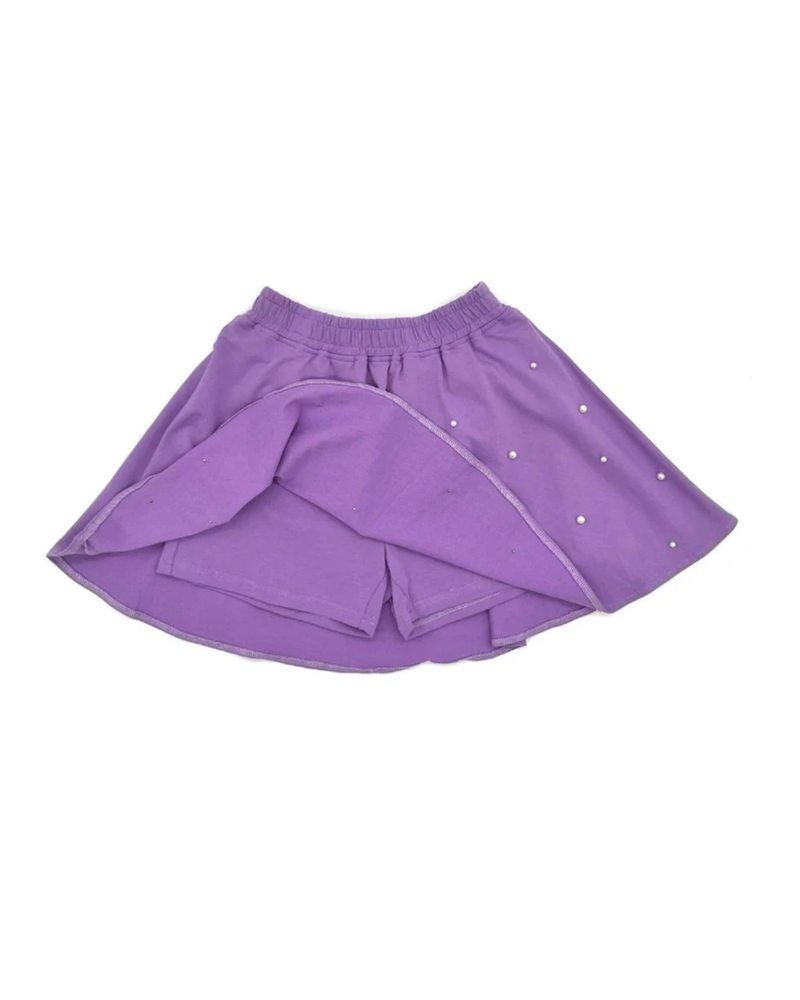 Blended Spirits Pearl Puff Sleeve Skirt Set {Purple}