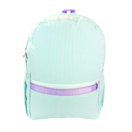 *NEW * Seersucker Backpack w/ Pockets {Mermaid}