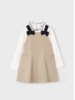 Mayoral  Bow Pinafore Jumper {Khaki/Black}
