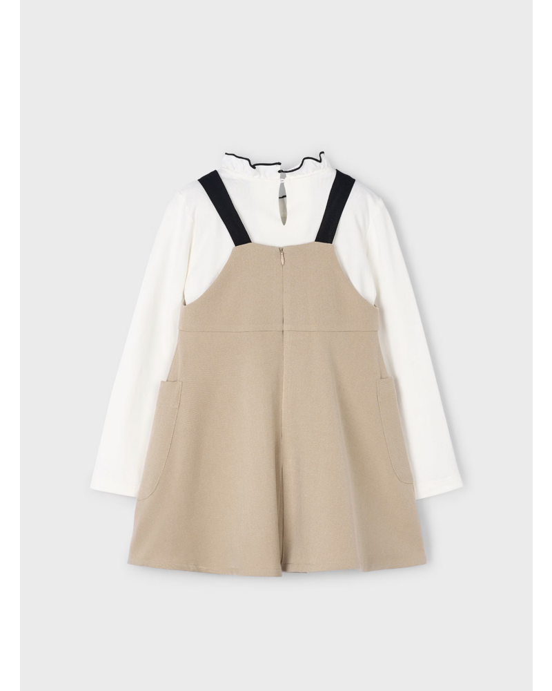 Mayoral  Bow Pinafore Jumper {Khaki/Black}