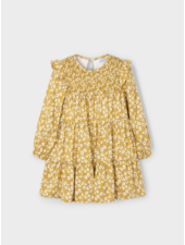 Mayoral Smocked Ruffle Dress {Mustard}