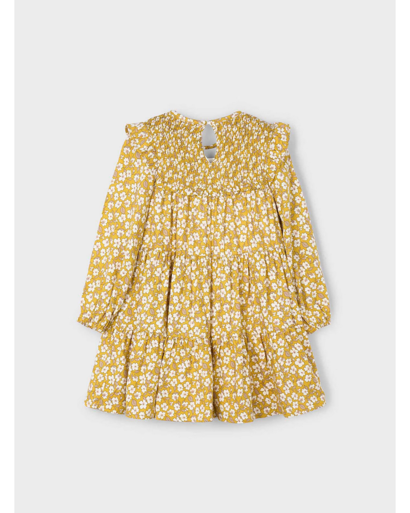 Mayoral Smocked Ruffle Dress {Mustard}