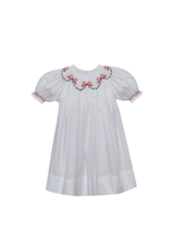 Remember Nguyen Christmas Ribbons Cate Bishop Dress {White} F25