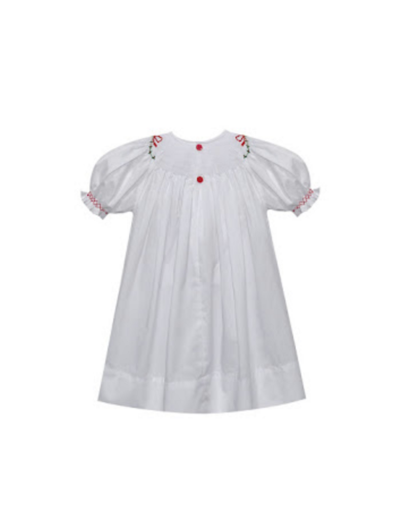 Remember Nguyen Christmas Ribbons Cate Bishop Dress {White} F25