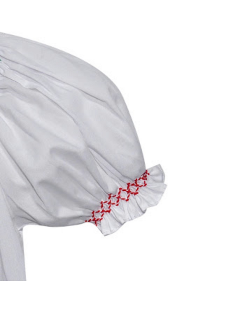 Remember Nguyen Christmas Ribbons Cate Bishop Dress {White} F25