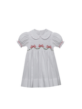 Remember Nguyen Christmas Ribbons Cate Dress {White} F25