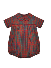 Remember Nguyen Plaid Williams Romper {Red}