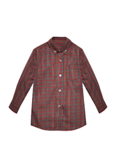 Remember Nguyen Plaid Arthur Button Down Shirt {Red}