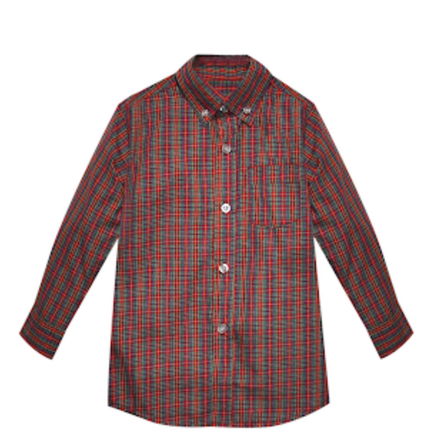 Remember Nguyen Plaid Arthur Button Down Shirt {Red}