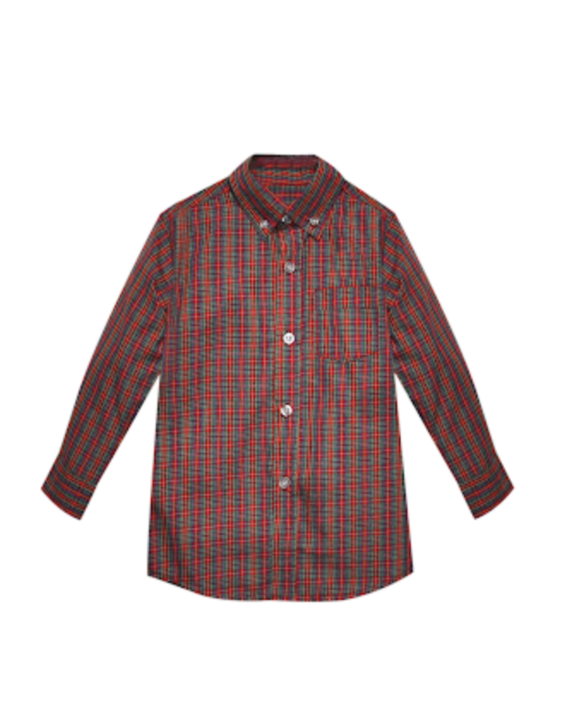 Remember Nguyen Plaid Arthur Button Down Shirt {Red}