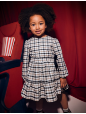 Mayoral Plaid Dress {Tan/Blk} F25