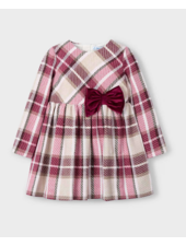 Mayoral Plaid Dress {Tan/Cherry}