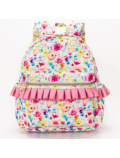 Sassy Kids Palace Floral Ruffle Backpack {Multi}