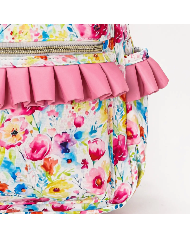Sassy Kids Palace Floral Ruffle Backpack {Multi}