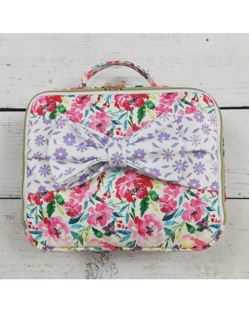 Sassy Kids Palace Floral Bow Lunchbox {Hot Pink/Purple}